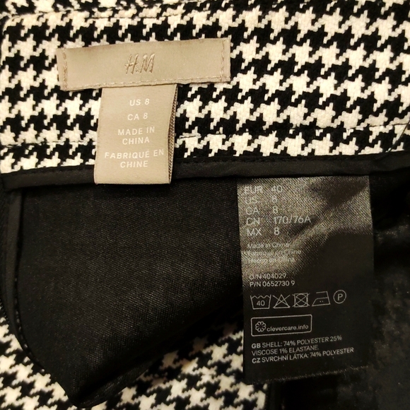 Houndstooth Pencil skirt black and white - Picture 3 of 3